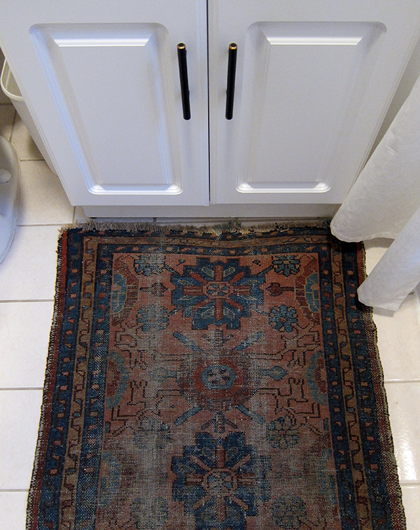 Antique Rug in the Bathroom | Project Palermo